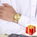 High Quality Simple Design Golden Plated Jewelry Wristwatch for Men Gifts